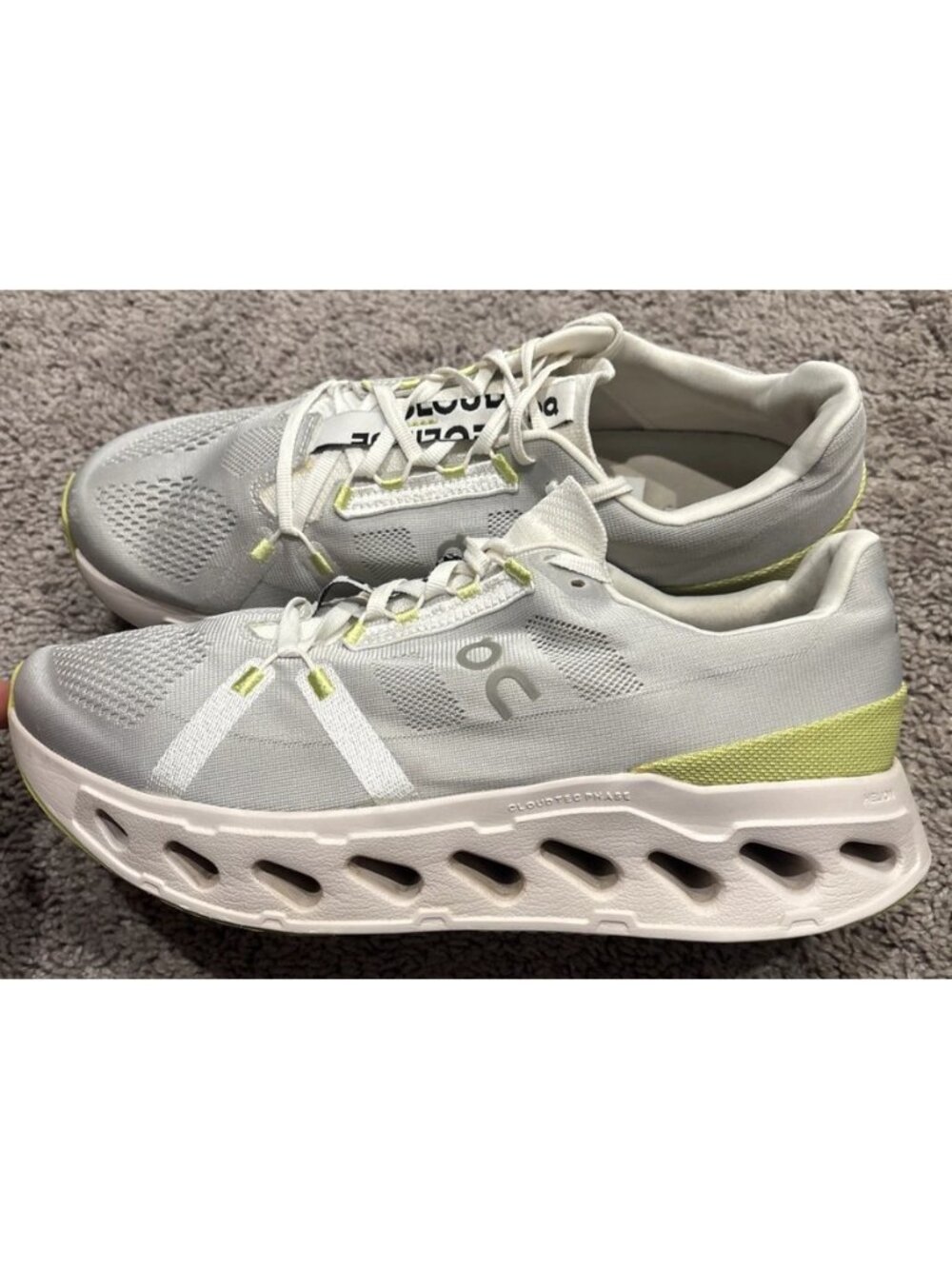 On Cloudeclipse Men's Size 12.5 Grey White Athletic Running Shoes (3MD30090248)